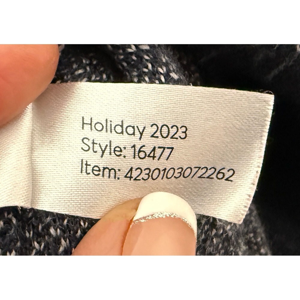 Marine Layer Men's Merino Wool Quarter Zip Sweater Navy White Knit Mock Neck L - Picture 9 of 11